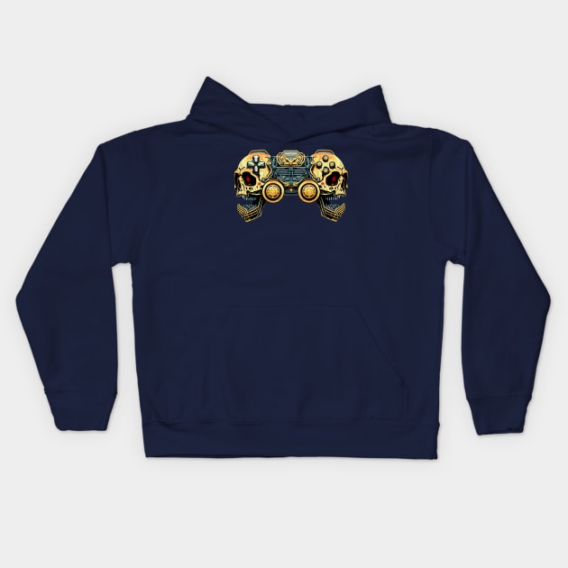 Evil Console Game Controller - Gold edition Kids Hoodie by AnAzArt